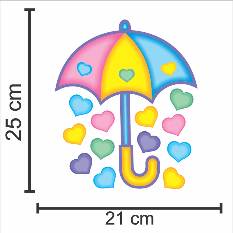 Kit Enfeite Impresso para Festa Decoração Chuva de Amor - 1 Un