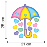 Kit Enfeite Impresso para Festa Decoração Chuva de Amor - 1 Un