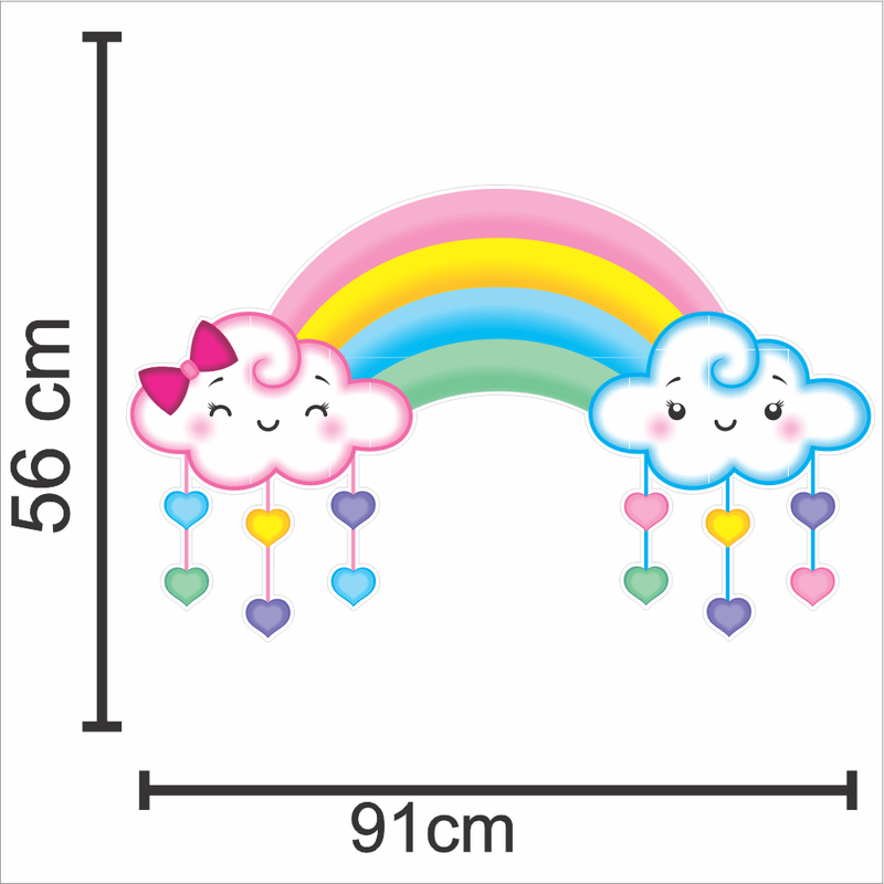 Kit de Painéis para Festa Decoração Chuva de Amor - 1 Un