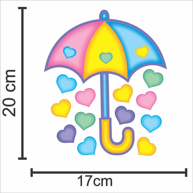 Kit de pequenos painéis para decoração Chuva de Amor - 1 Un