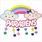 Painel Parabéns para Decoração Festa Chuva de Amor - 1 Un