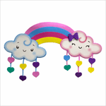 Painel Relevo para Decoração Festa Chuva De Amor Arco-Íris