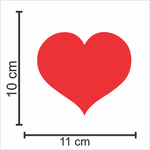 Aplique para Decoração Corações Vermelhos - 6 Un