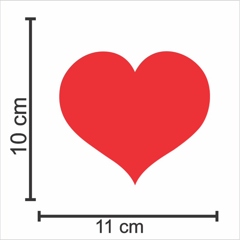 Aplique para Decoração Corações Vermelhos - 6 Un