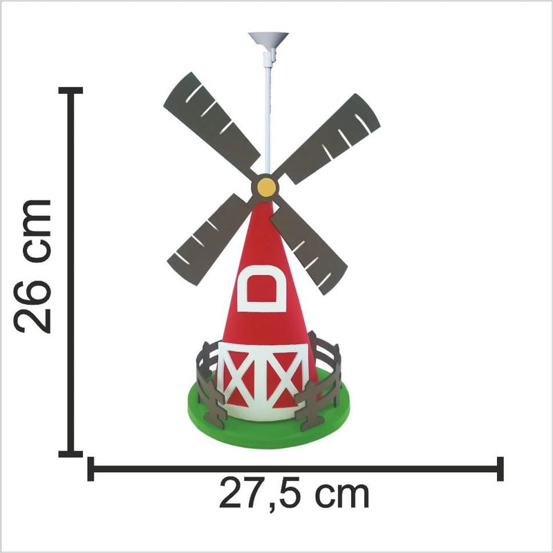 Decoração para Mesa em EVA com Suporte para Balão Fazendinha - 1 Un