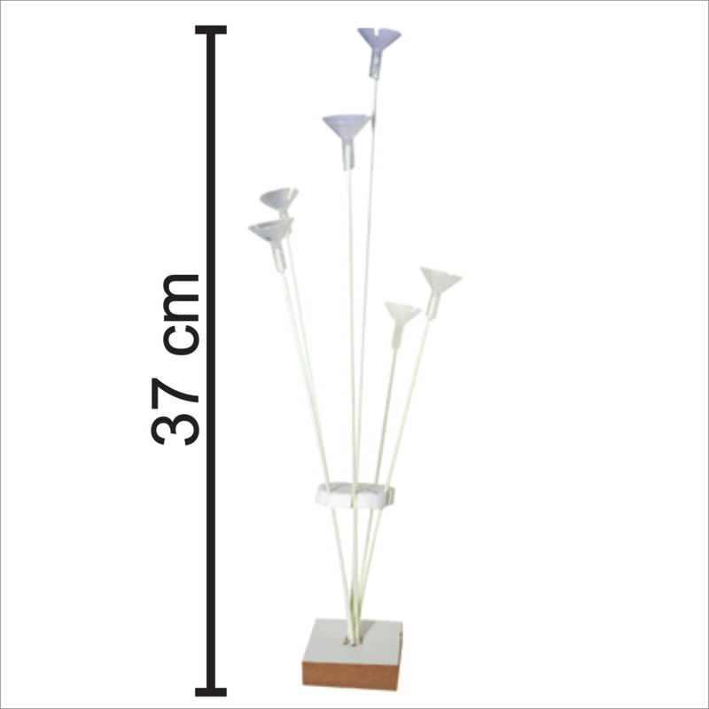 Mini Suporte para Balões Imita Gás Hélio 6 hastes base MDF - 1 Un