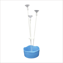 Suporte para Balões com 3 hastes com cachepô azul bebê - 1 Un
