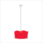 Suporte para Balões com 1 haste com cachepô vermelho - 1 Un