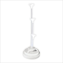Suporte Balões 3 hastes base em EVA glitter branco e LED
