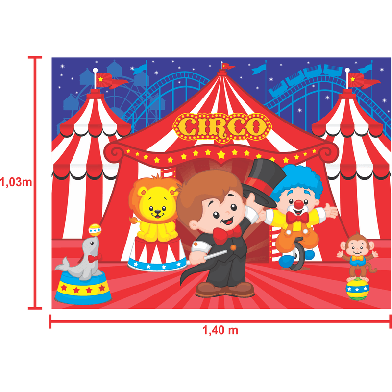 Painel Retangular de TNT para Decoração Festa Circo