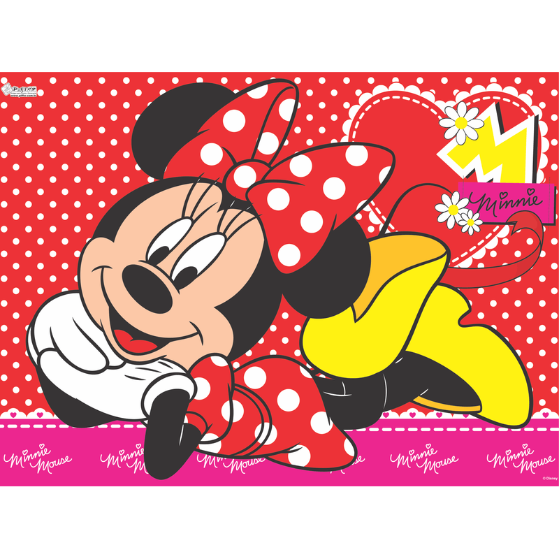 Painel Retangular de TNT para Decoração Festa Minnie - 1 Un