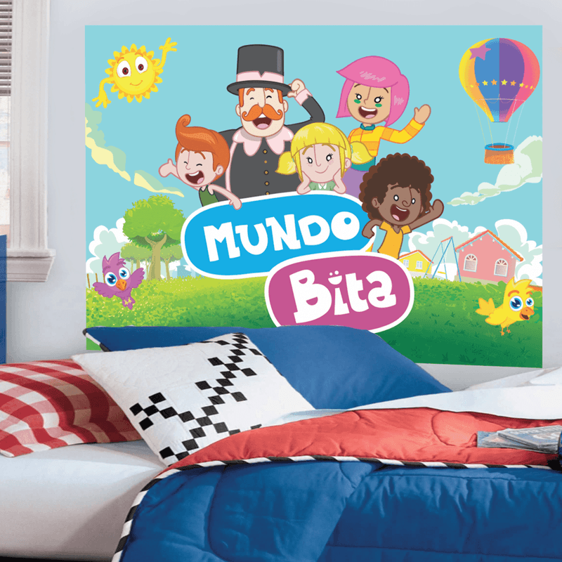 Painel Retangular de TNT para Decoração Festa Mundo Bita - 1 Un