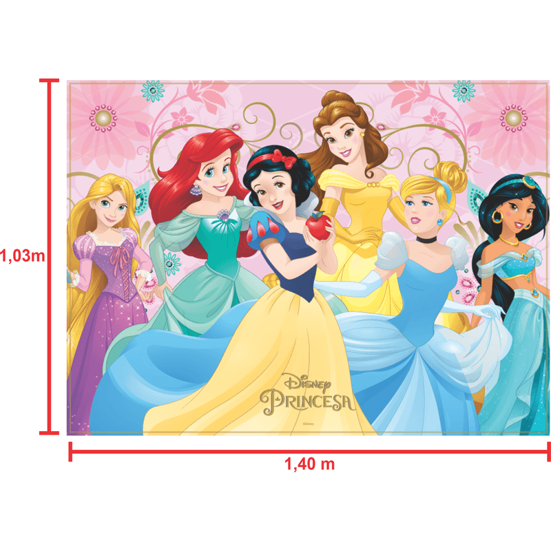 Painel Retangular TNT Decoração Disney Princesas Modelo 2 - 1 Un