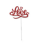 Topo de Bolo Decorativo 3D para Festa Love Vermelho - 1 Un