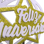 Topo Bolo Decorativo Festa Feliz Aniversário Estrela Azul - 1 Un