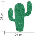 Aplique Glitter para Decoração Cacto - 5 Un