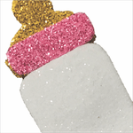 Aplique Glitter para Decoração Mamadeira Rosa - 5 Un