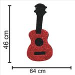 Aplique Glitter para Decoração Violão - 5 Un