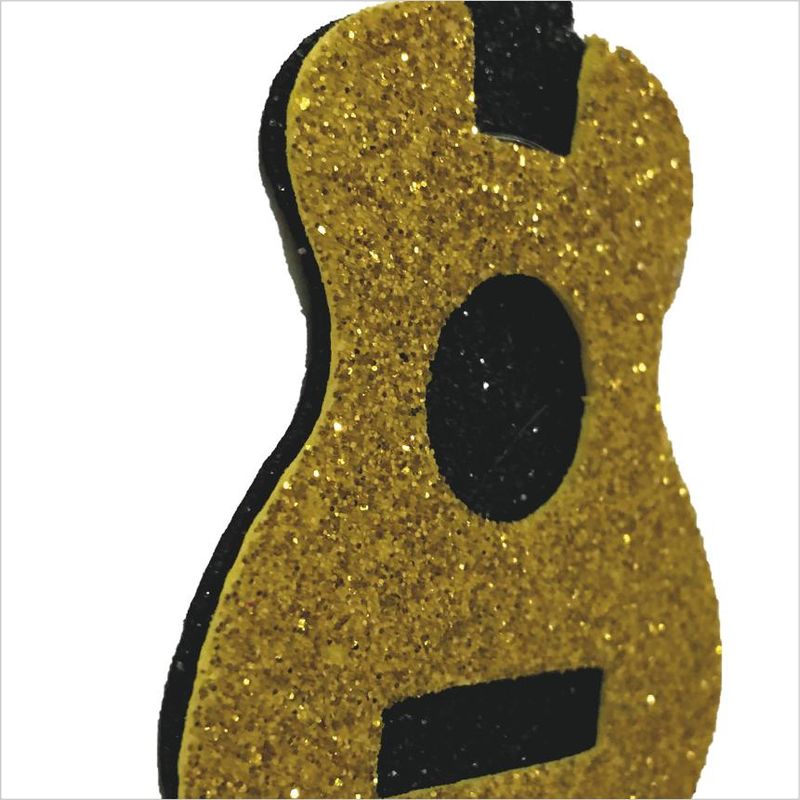 Aplique Glitter para Decoração Violão - 5 Un