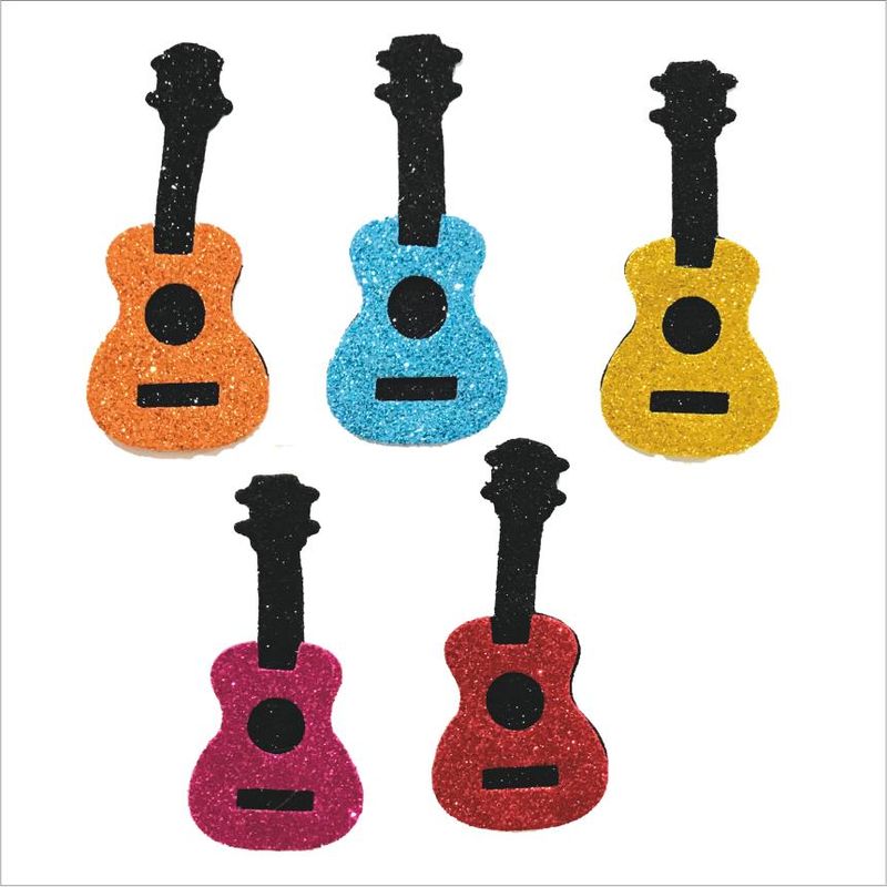 Aplique Glitter para Decoração Violão - 5 Un