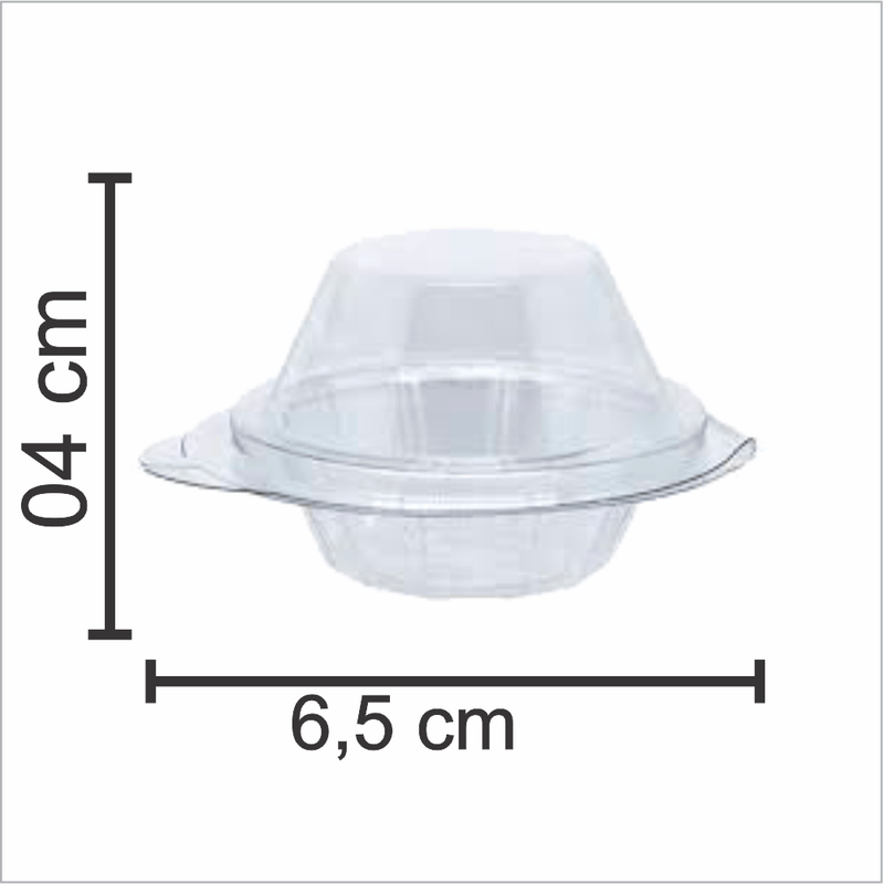 Embalagem Transparente Individual para Doces Finos e Gourmet - 100 Un