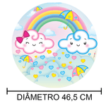 Enfeite Redondo Impresso para Decoração Festa Chuva de Amor - 1 Un