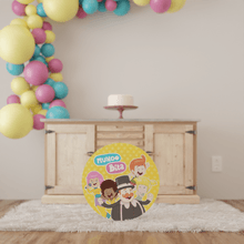 Enfeite Redondo Impresso para Decoração Festa Mundo Bita - 1 Un