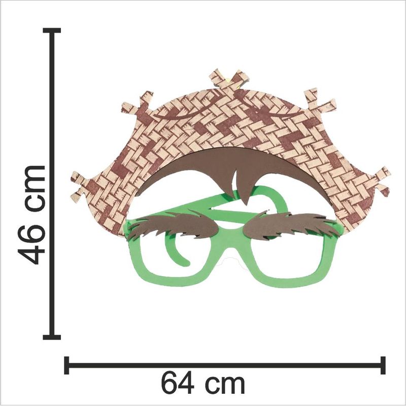 Adereço Divertido Festa Junina Máscara Óculos Menino Moreno - 1 Un