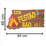 Painel Relevo para Decoração Junino Eita Festao Bao - 1 Un