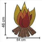 Painel Relevo para Decoração Junino Fogueira - 1 Un