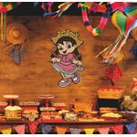 Painel Relevo para Decoração Junino Menina Caipira Morena - 1 Un