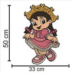 Painel Relevo para Decoração Junino Menina Caipira Morena - 1 Un