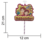 Topo de Bolo Decorativo 3D para Festa Maria Clara e JP - 1 Un