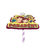 Topo de Bolo Decorativo 3D para Festa Maria Clara e JP - 1 Un