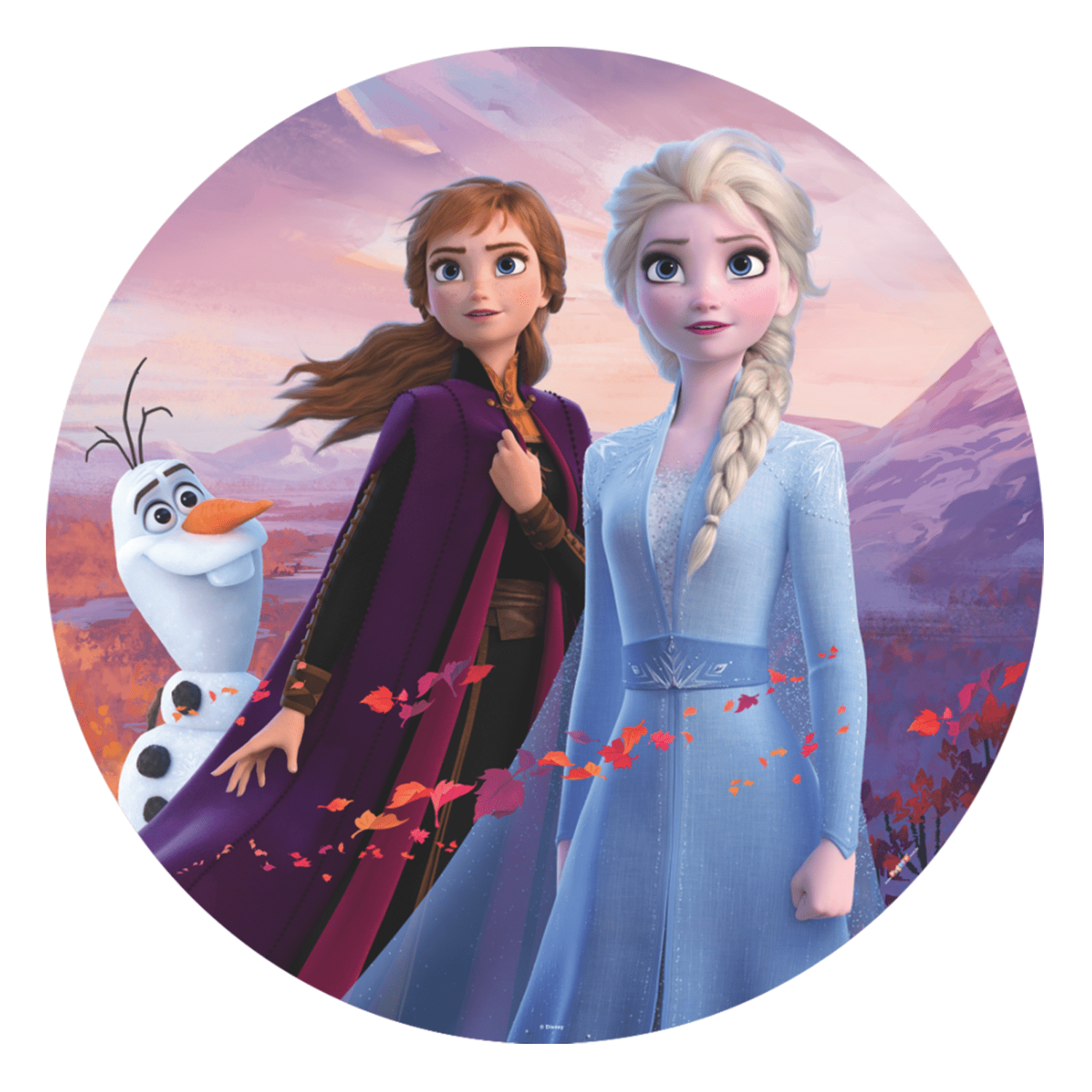 Adesivo Redondo Frozen Elsa e Anna 30 un. - Mania de Laço Festas