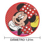 Painel Redondo de TNT para Decoração Festa Minnie 1,01m - 1 Un