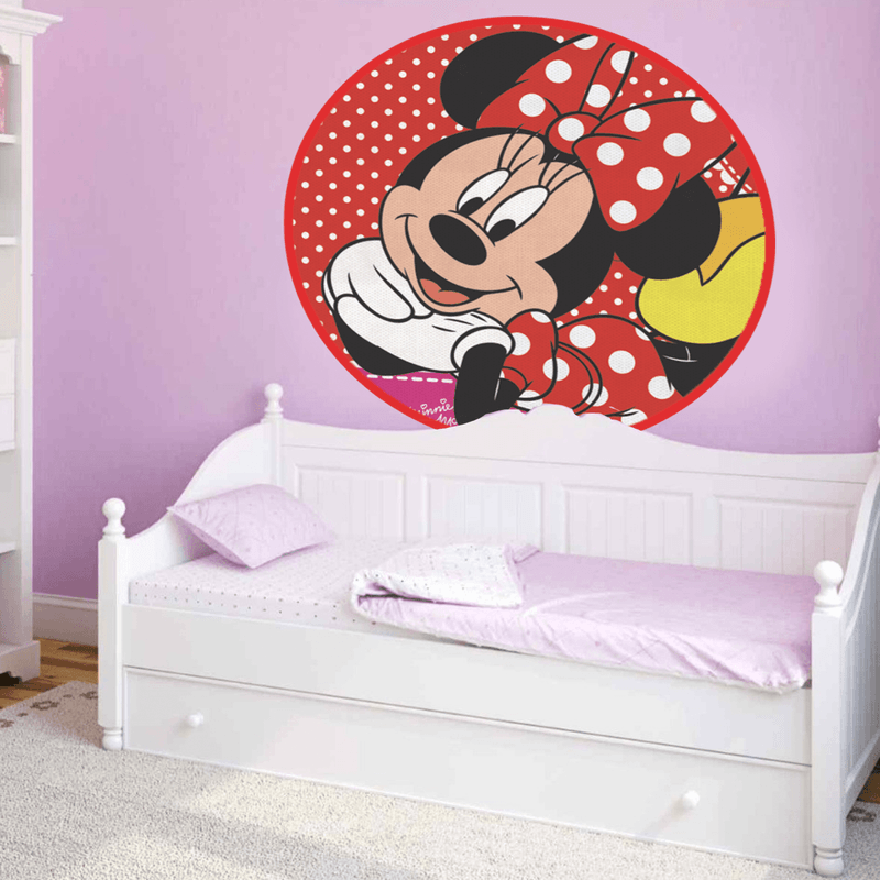 Painel Redondo de TNT para Decoração Festa Minnie 1,01m - 1 Un