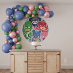 Painel Redondo de TNT para Decoração Festa PJ Masks 1,01m - 1 Un