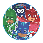 Painel Redondo de TNT para Decoração Festa PJ Masks 1,01m - 1 Un