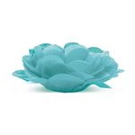 Forminha para Doce Roses sem Folhas Azul Turquesa - 40 Un