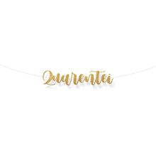 Faixa Decorativa Lettering Glitter Quarentei Ouro