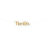 Faixa Decorativa Lettering Glitter Trintei Ouro