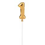 Topo de Bolo Dourado Número 1