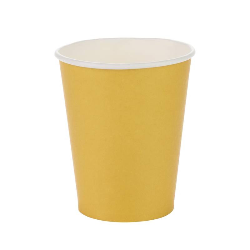 Copo de Papel 270ml Liso Dourado - 10 Un