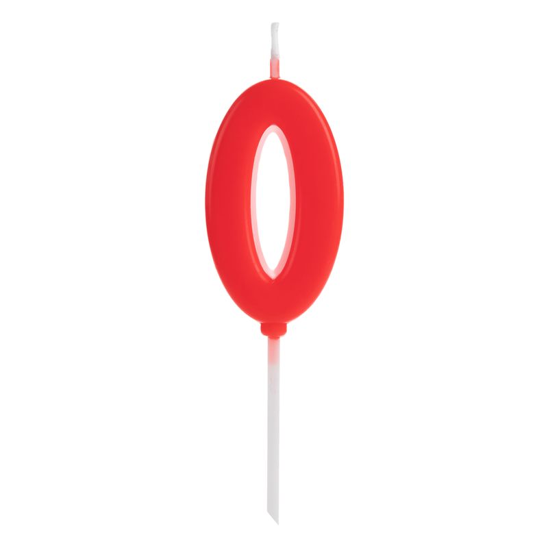 Vela Pick Vermelho Número 0