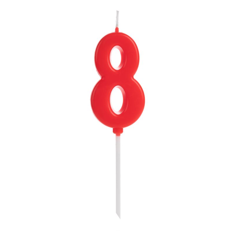Vela Pick Vermelho Número 8