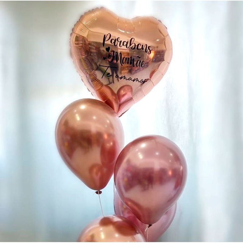 Bouquet de Balões para o dia das Mães Rose Gold