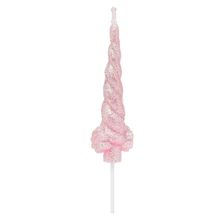 Velas 2D Chifre Unicórnio Rosa - 1 Un