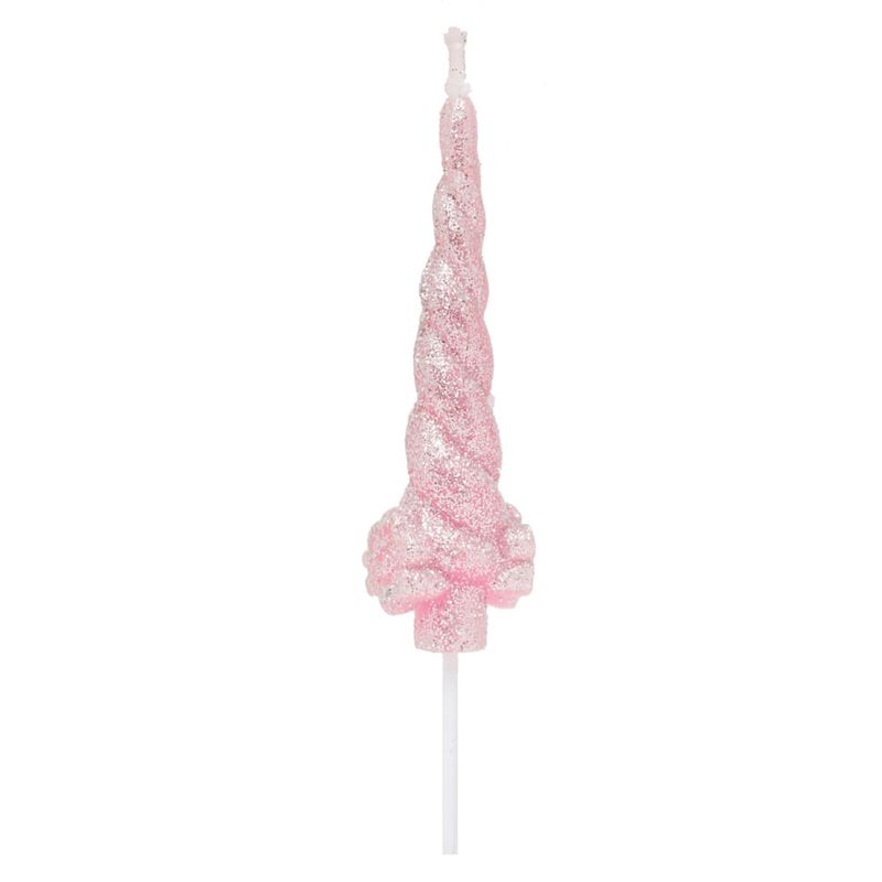 Velas 2D Chifre Unicórnio Rosa - 1 Un