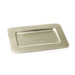 Bandeja Decorativa Double Face Prata 35,5x18x1,5